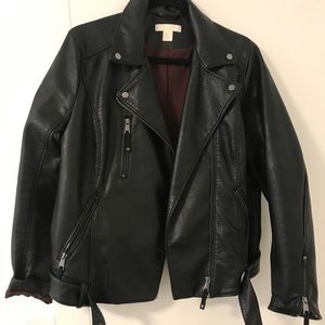 H and M faux leather jacket